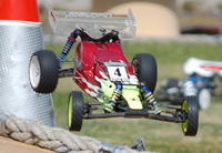 David Smith taking the fast aerial route during qualifying